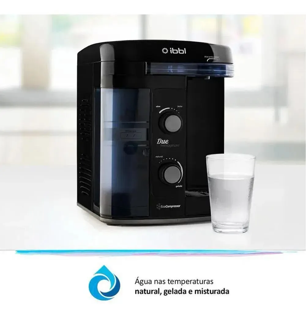 Purificador Água Doméstico Due Immaginare Preto Ibbl