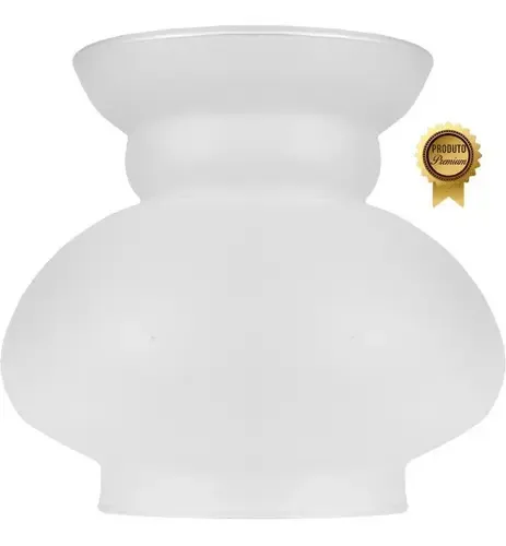 Cupula De Vidro Liso Fosco 08,5 Para Lustre E Candelabro