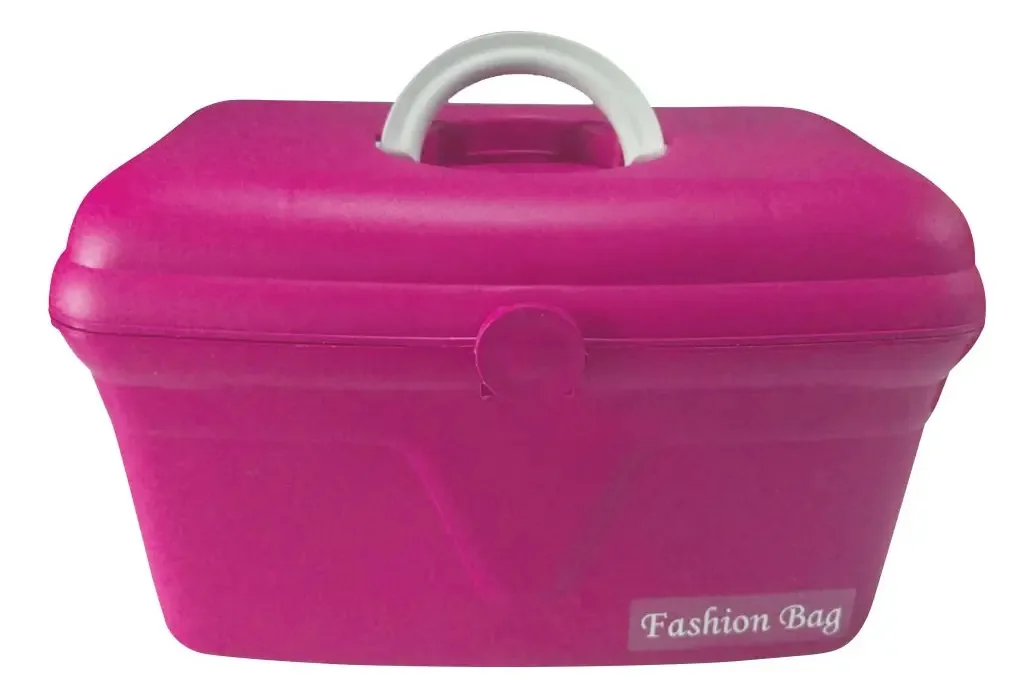 Maleta Mini Fashion Bag Manicure Dentistas Ferramentas Cores Cor Rosa