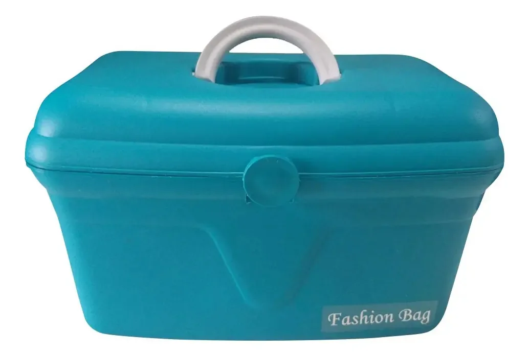 Maleta Mini Fashion Bag Manicure Dentistas Ferramentas Cores Cor Turquesa