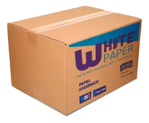 Higiene Papel Higienico White Paper 08 Rolos