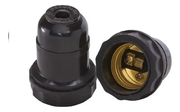 Soquete E-27 Abajur Termoplástico Preto Germer