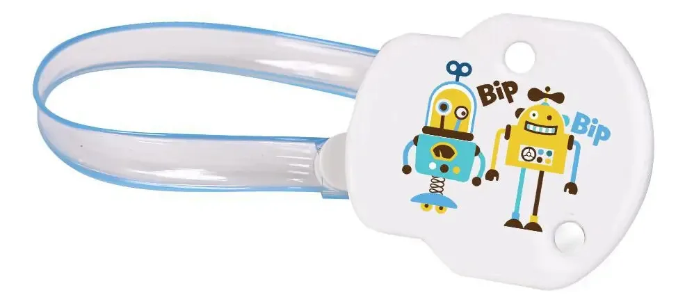Prendedor De Chupeta Boton Petita Azul