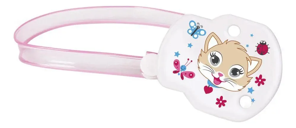 Prendedor De Chupeta Petita Rosa Cherie Ref 7520