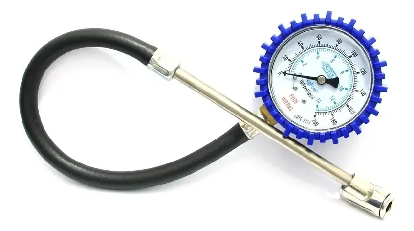 Medidor de Pressão de Pneus Steula MS 27C 0-200 PSI Mangueira 30cm