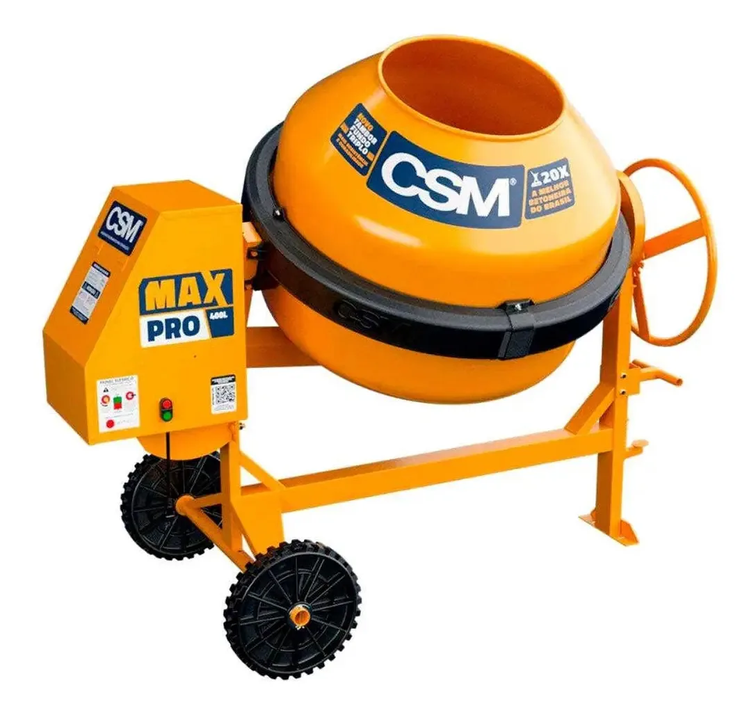 Betoneira 400 Litros 2 Cv Max Pro Caçamba Metálica Csm