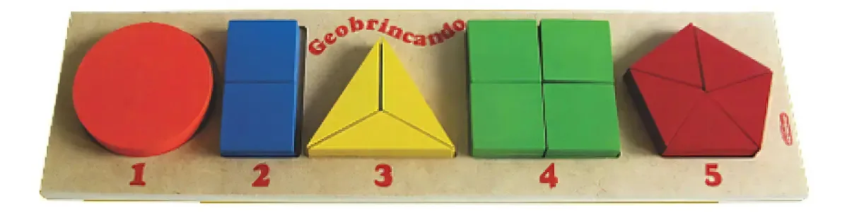 Brinquedo Educativo Geobrincando Carimbras para Matemática e Geometria