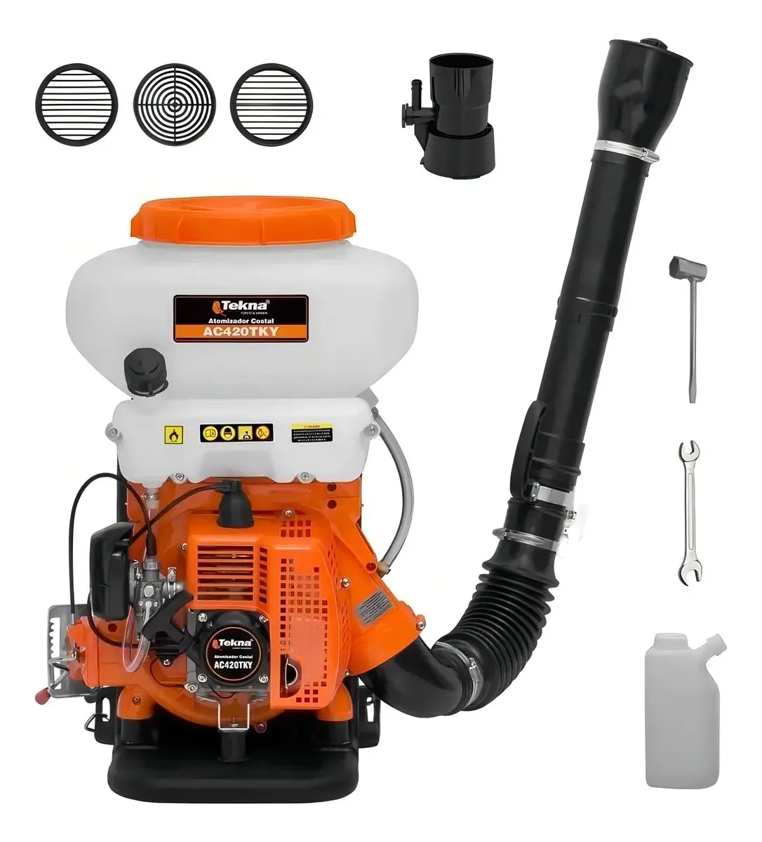 Atomizador Costal A Gasolina Tekna Ac420tky 2,4hp 41,5cc Cor Laranja