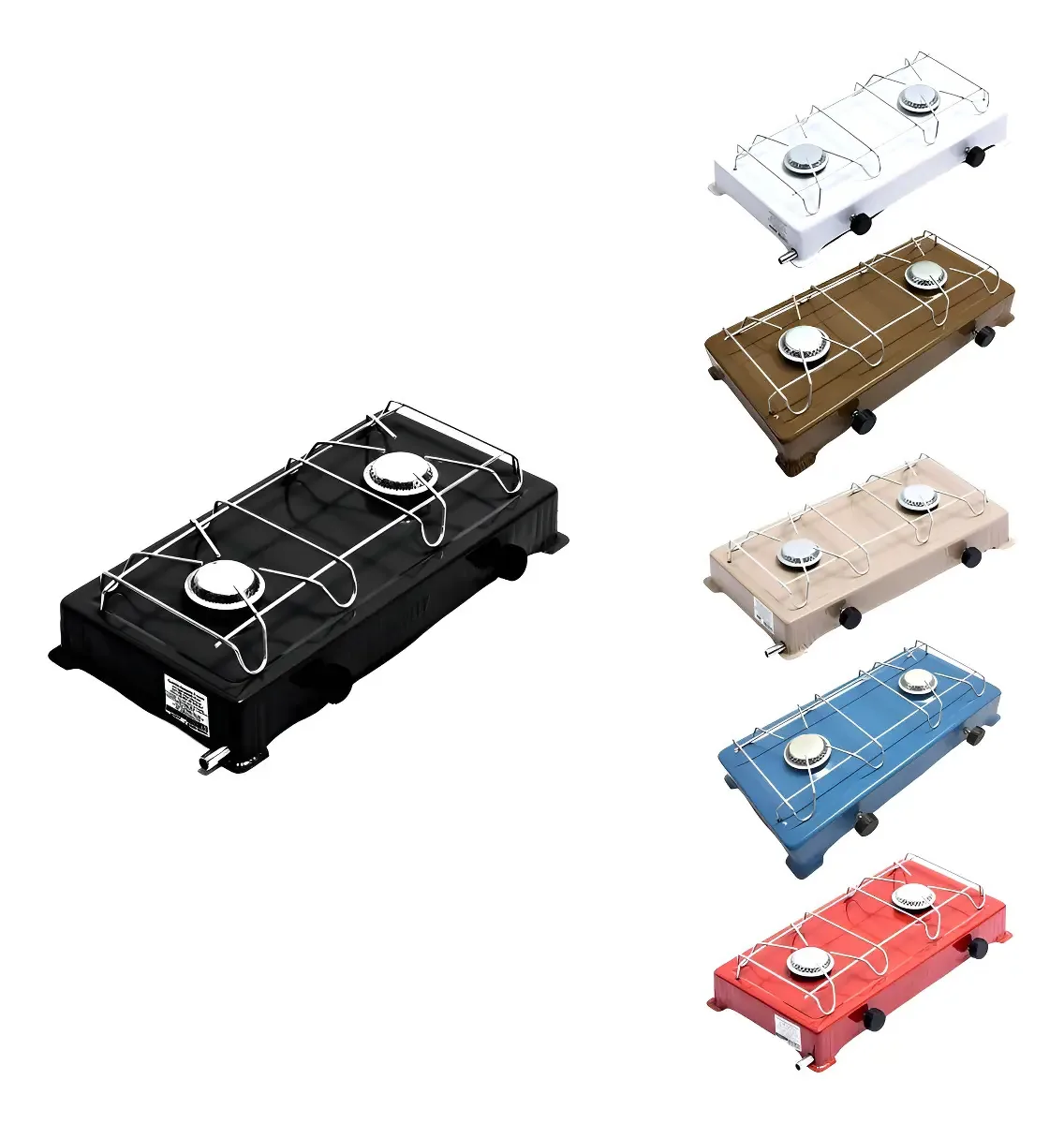 Fogão Joly Portátil 2 Bocas Camping ,Mesa, Caminhão com Cores Variáveis