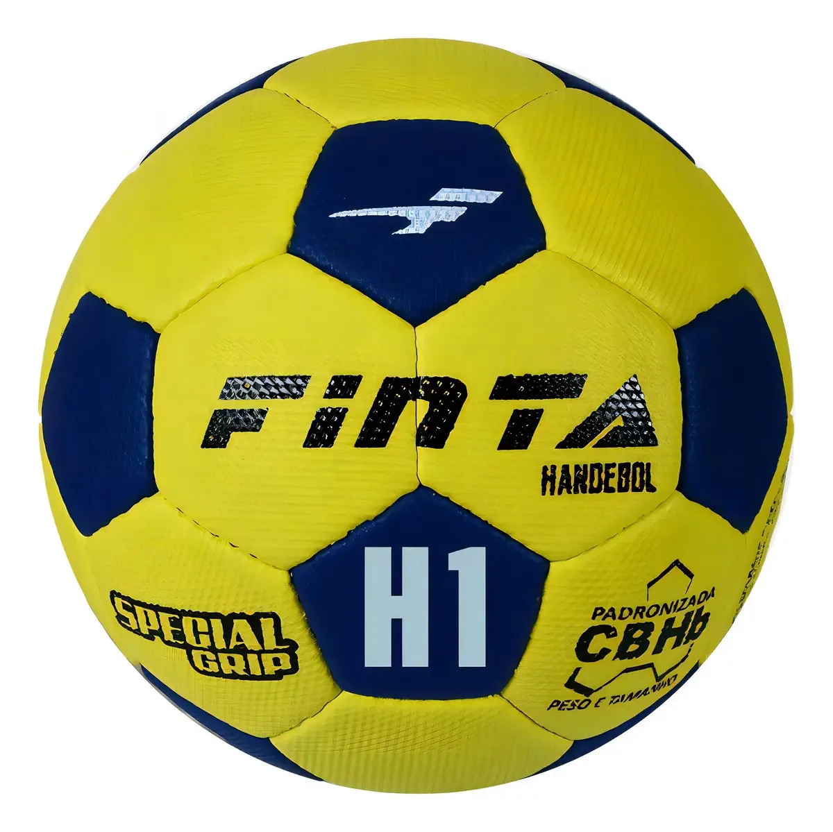 Bola de Handebol Infantil Finta H1L PVC Costurada Amarelo Antiderrapante