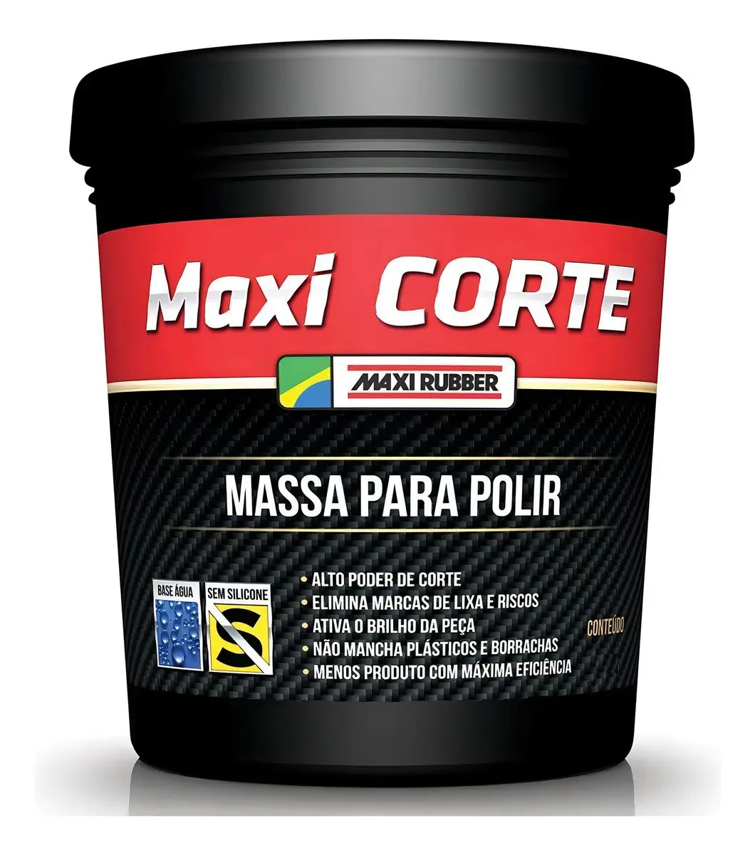 Massa Polir 2 Maxi Corte 500g Automotiva Maxi Rubber