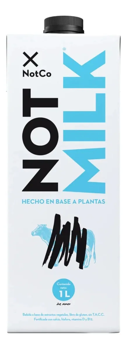 Leite Vegetal Not Milk Semi Desnatado Vegano 1l