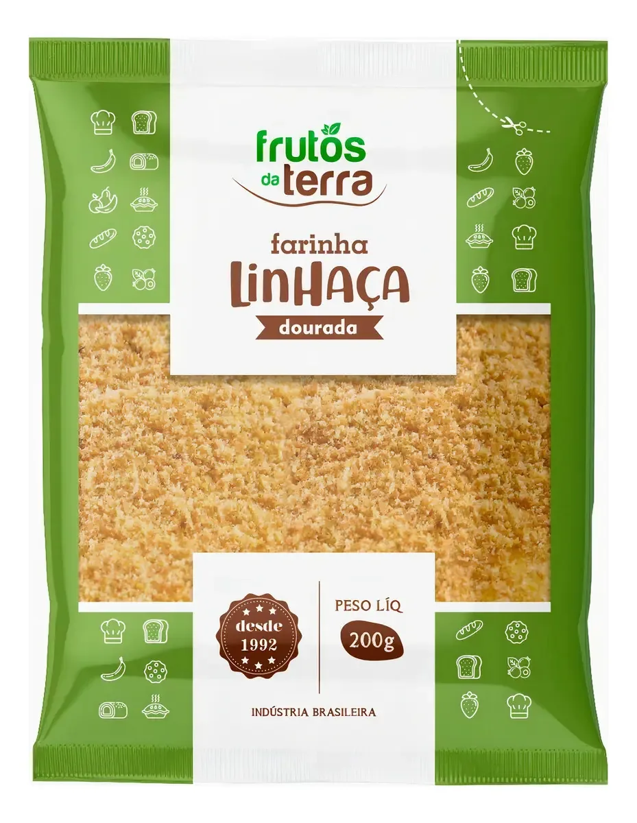 Farinha Linhaça Dourada Frutos Da Terra