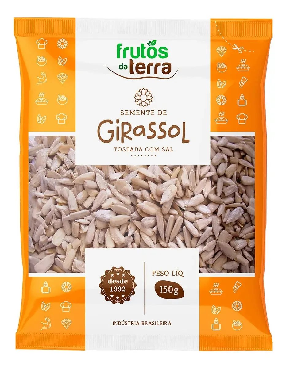 Semente De Girassil Crua 150g Frutos Da Terra