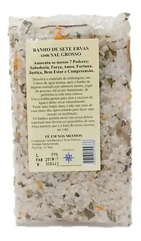 Banho De Sete Ervas C/ Sal Grosso Cja