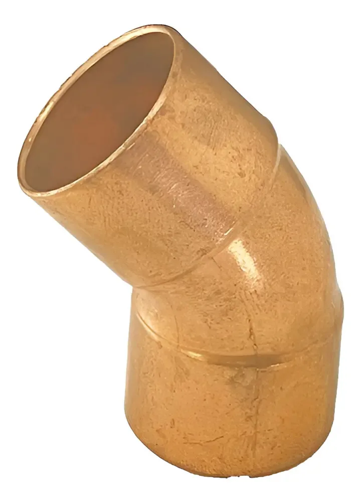 Curva 45º BMX 22mm Cobre Eluma para Instalações Hidráulicas