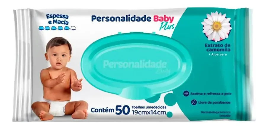 Toalha Umedecida Personalidade Plus 50un