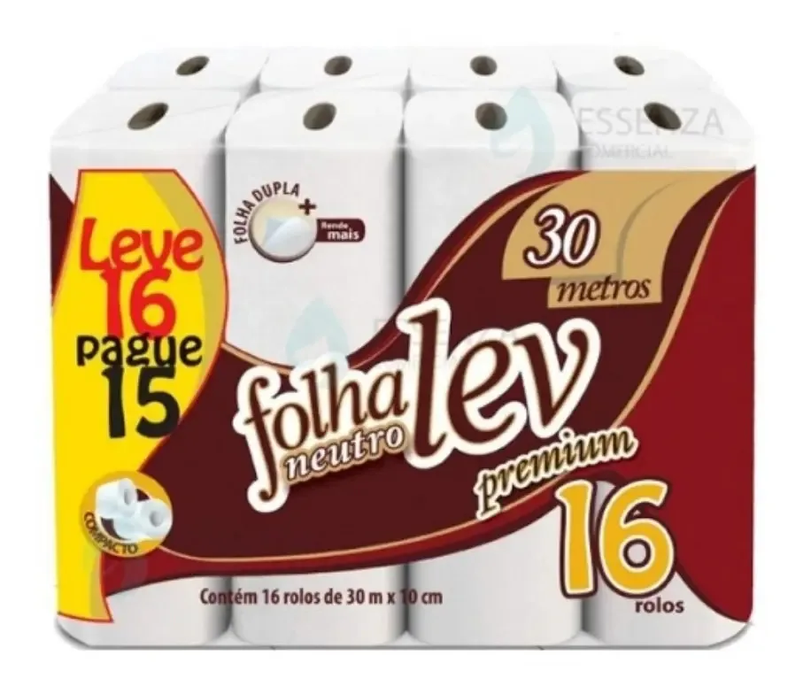 Papel Hig Folha Lev 16x30mt Neutro L16p15