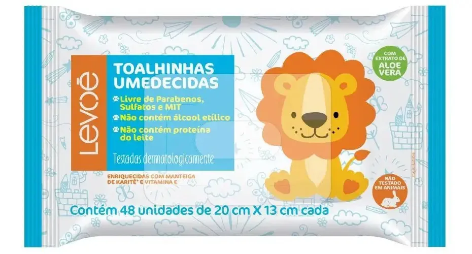 Toalhas Umedecidas Levoe 48un
