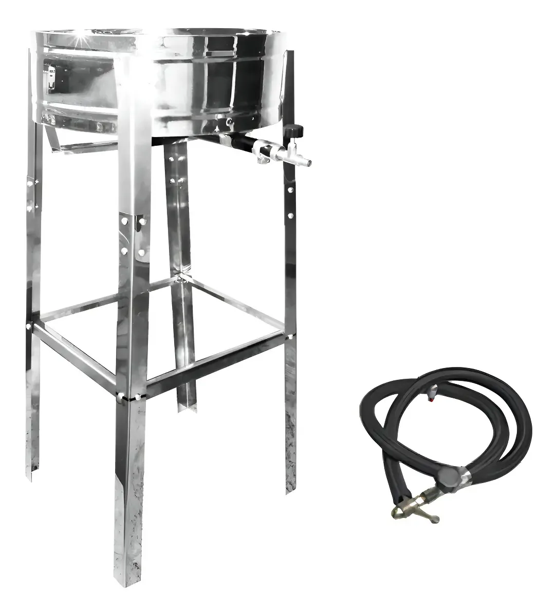Fritadeira Industrial a Gás ROA Inox para Pastéis e Frituras Média