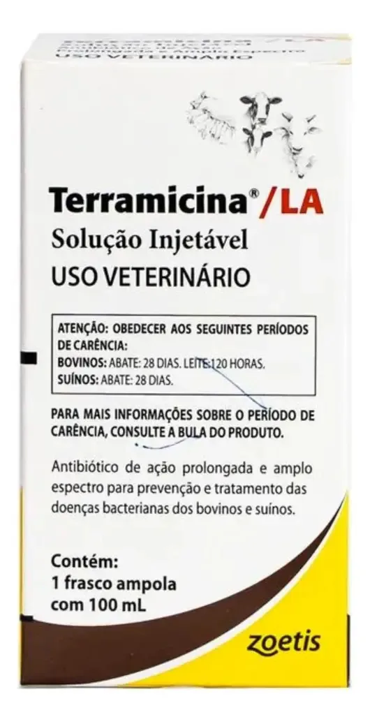Terramicina La 100ml - Antibiótico Para Animais