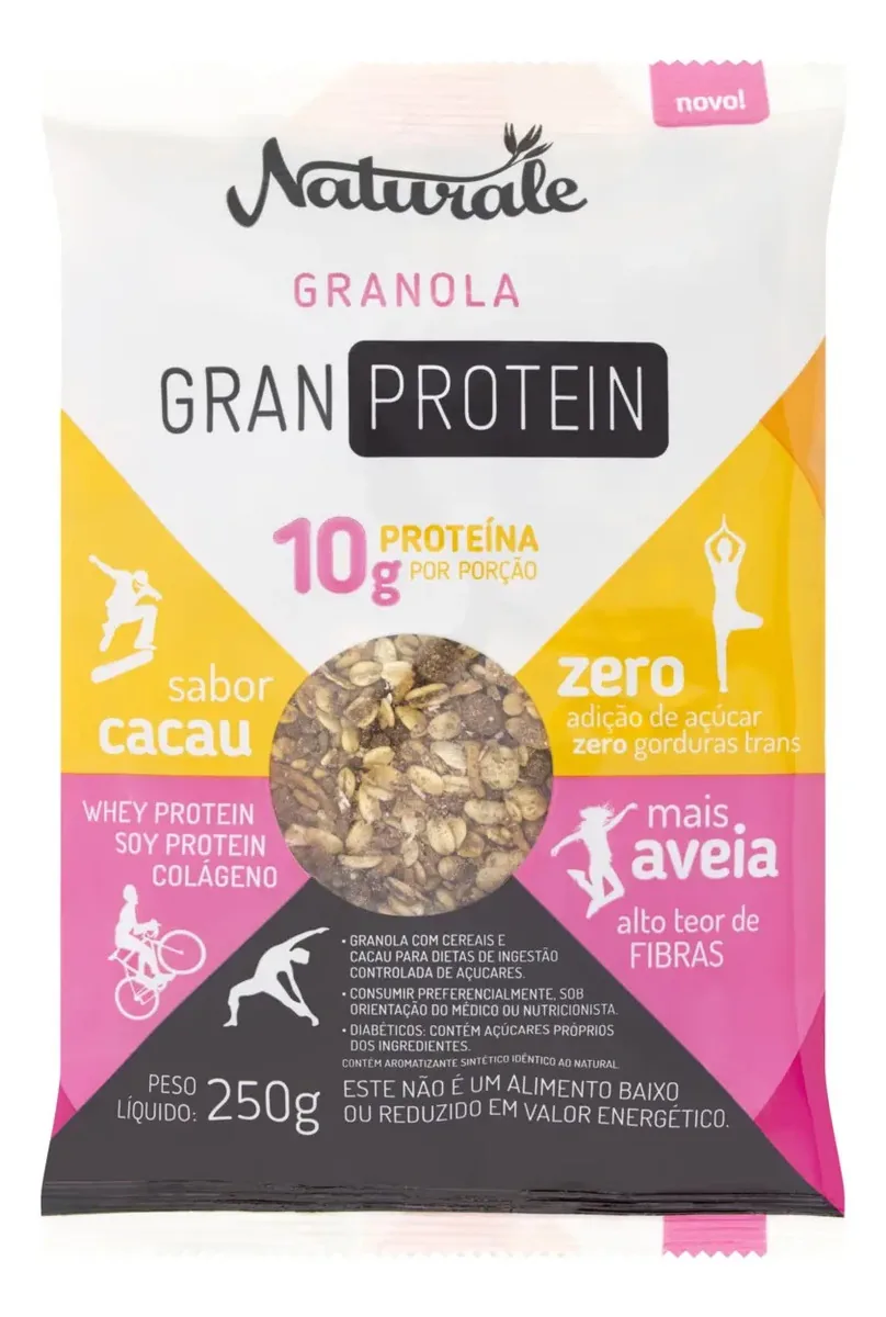 Granola Cereais E Cacau Naturale Gran Protein Pacote 250g