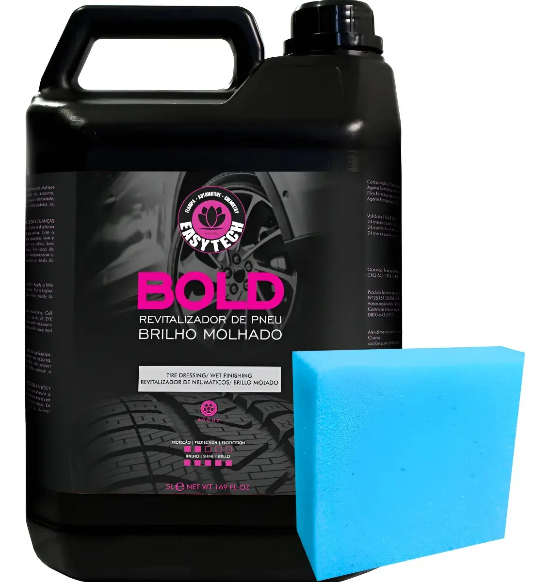 Easytech Abrilhantador Bold Pretinho Revitalizador 5L Pneu Preto