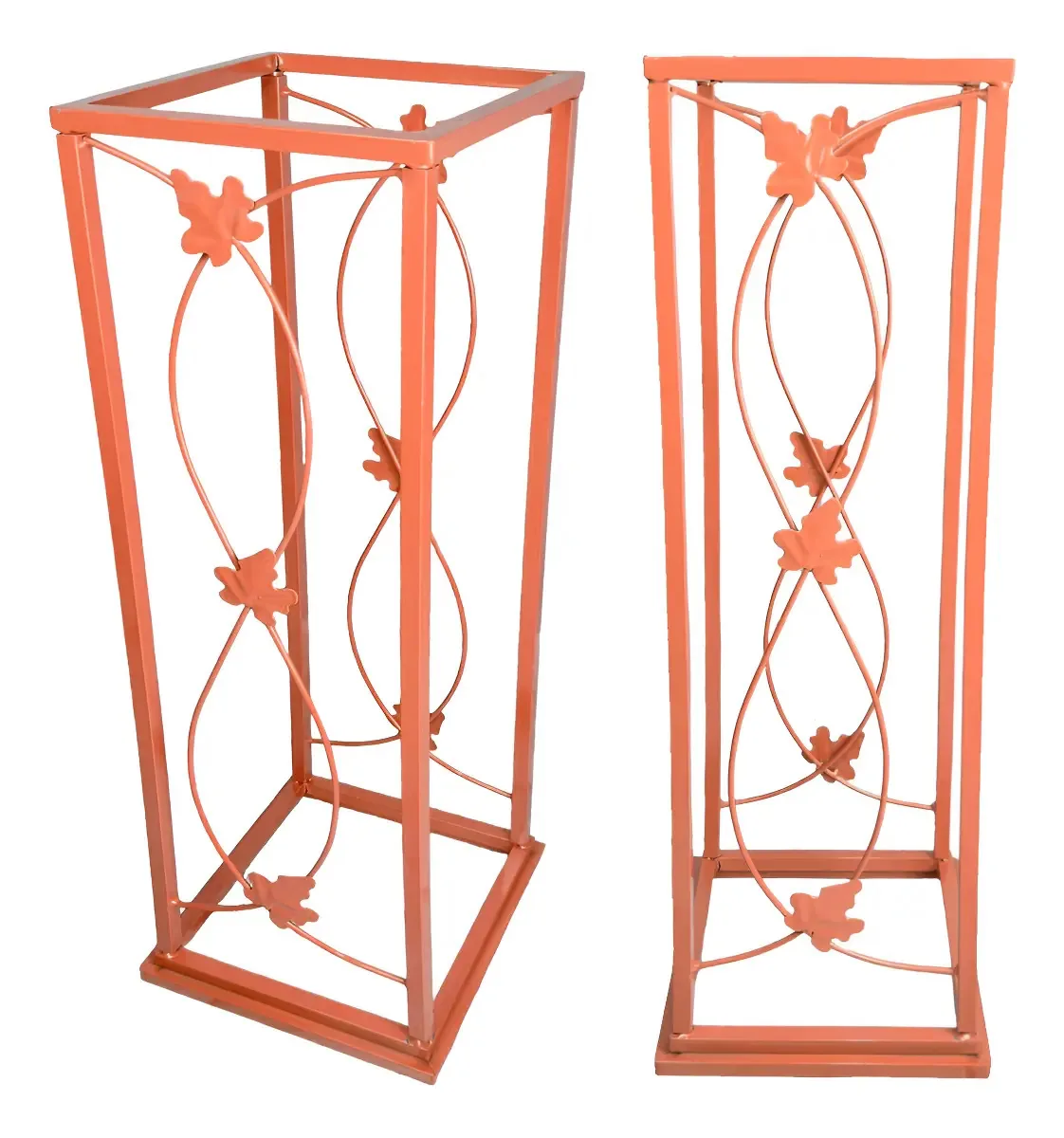 Coluna Decorativa Romana Casa Útil Ferro Rosê 80cm Diâmetro 27cm