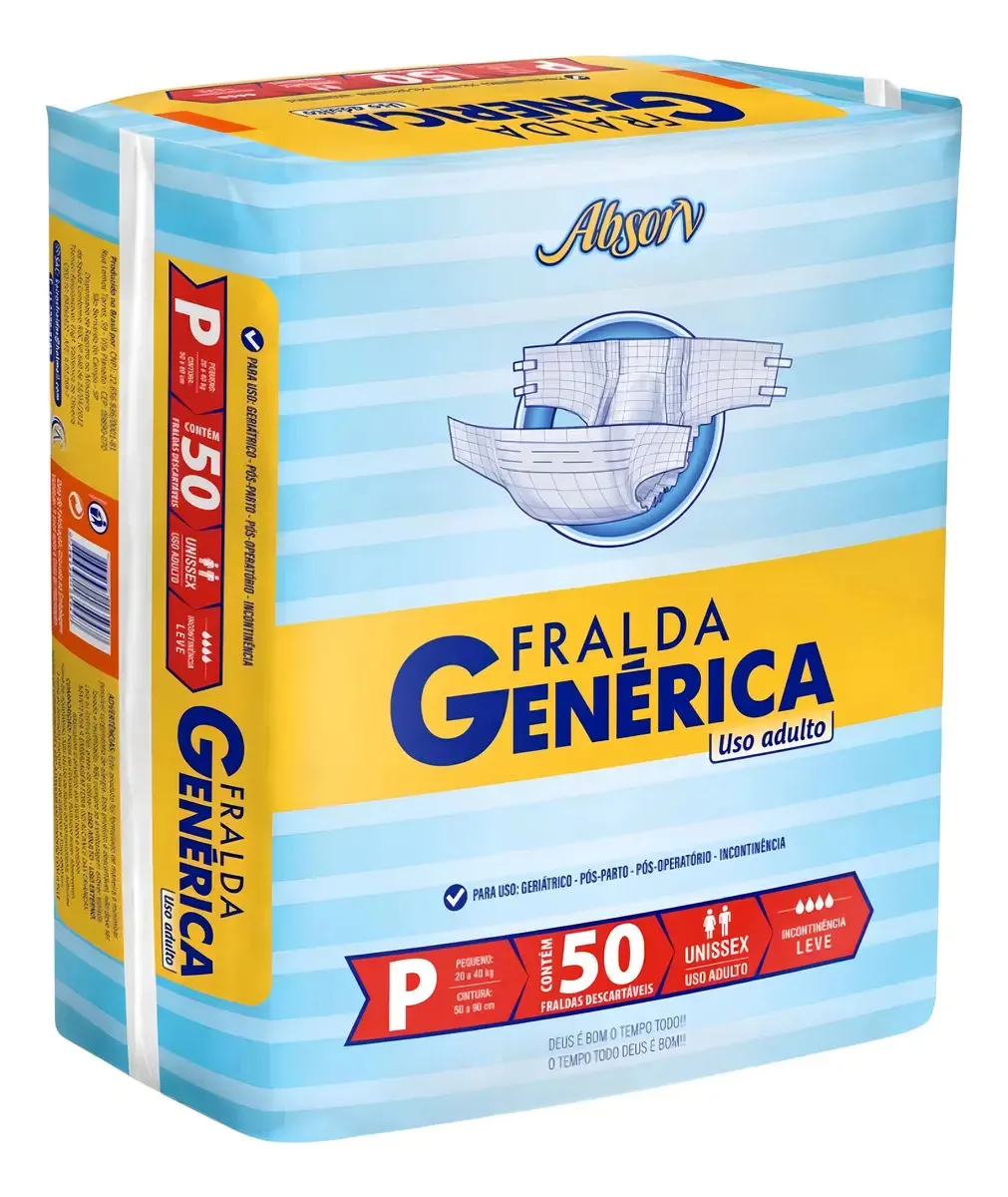 Fralda Sammy Geriatrica P 10unidade