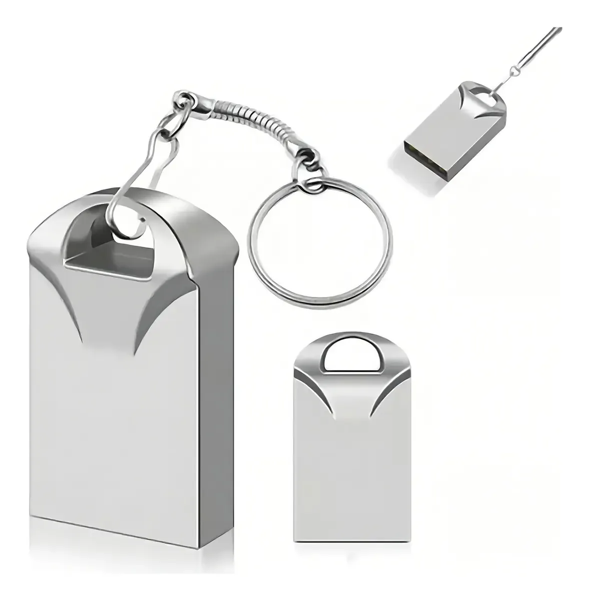 Pen Drive Mini Casenn Chaveiro Metálico 32gb Resistente Rápido Cor Prata