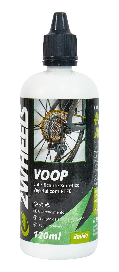 Lubrificante Vegetal 2Wheels com PTFE para Bicicleta 120ml Biodegradável