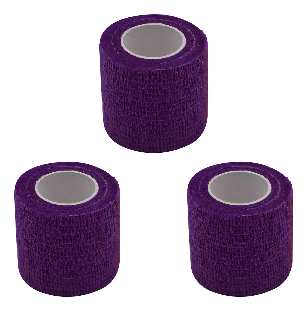 Kit 3 Bandagens Látex 5cmx2m (5cmx4,50m Esticado) Cor Uva