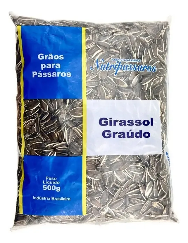 Semente de Girassol Graúdo Nutripássaros 500g Aves