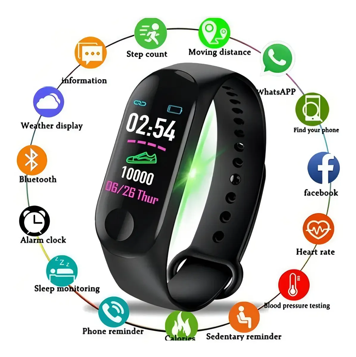 Smart Band M3 Pulso - Batimento - Passômetro - Rápido