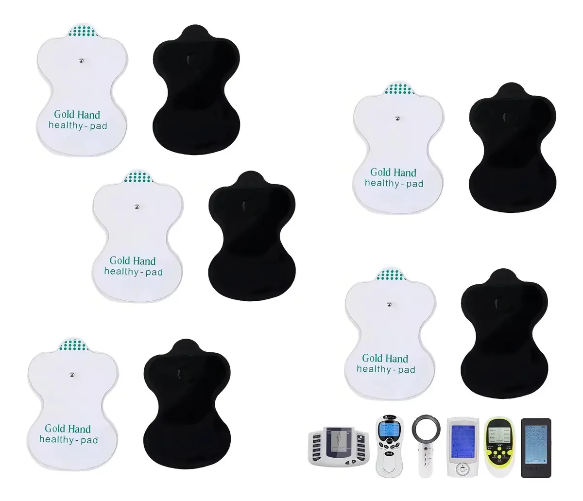 10 Eletrodo Digital Massager Pads Acupuntura Máquina Terapia