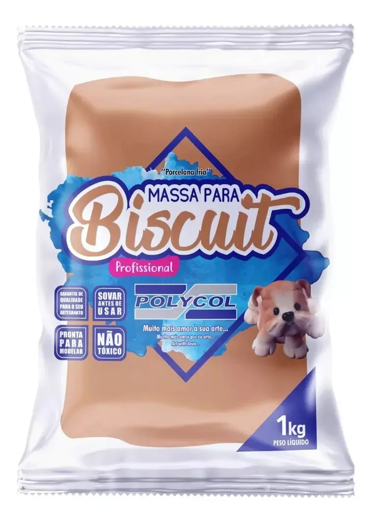 Massa Para Biscuit Polycol Colorida (pode As Cores) Cor Terracota