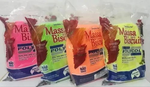 Massa Branca Ou Colorida Para Biscuit Polycol 6kg