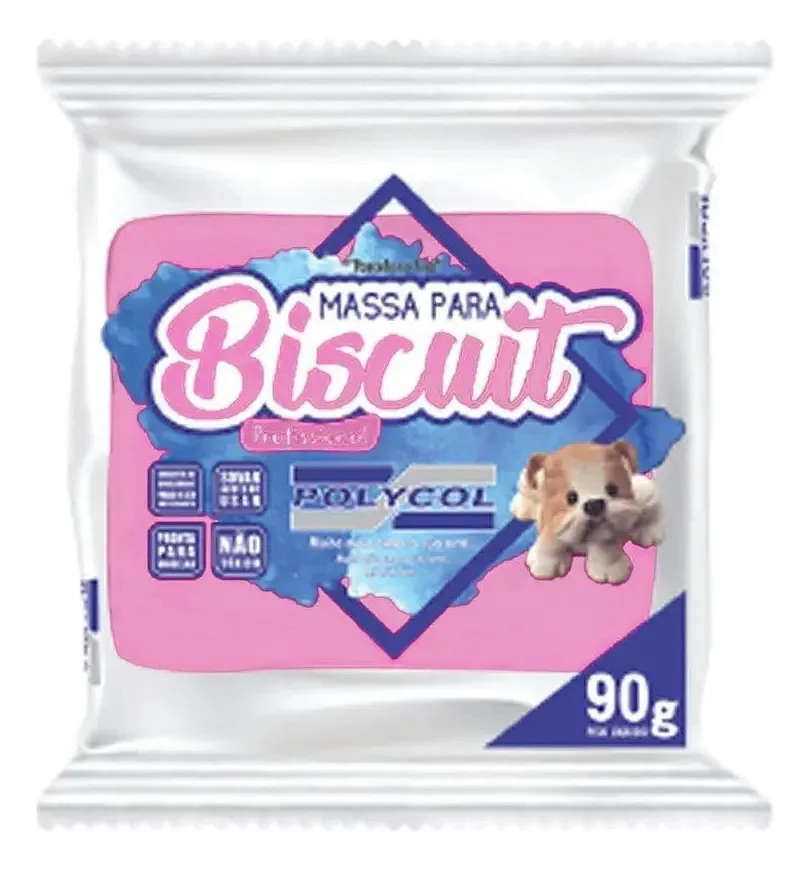 Massa De Porcelana Fria Biscuit 90g Rosa Cx Com 12