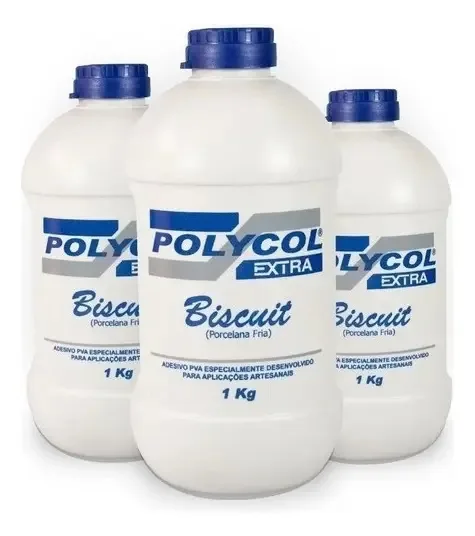 Massa Biscuit Branco Polycol 1kg