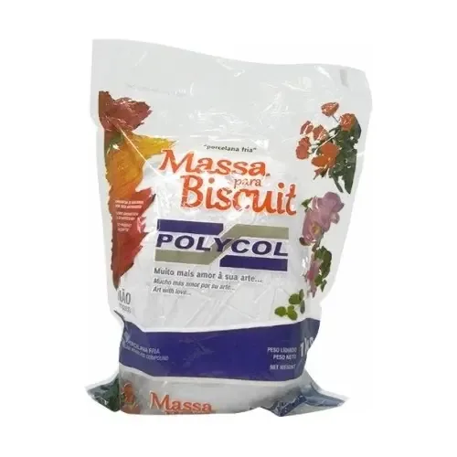 Massa Biscuit Polycol Branca 12kg Ideal para Moldar Personalizar