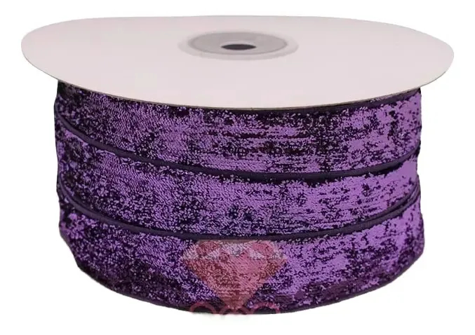 Fita Lurex Com Glitter 20mm Rolo Com 22 Metros - Armarinho Cor 047 - Lilas 011