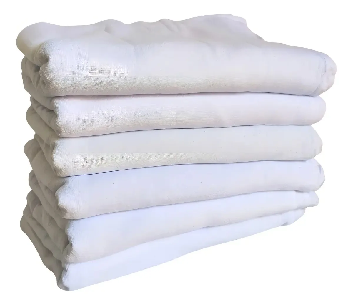 Kit 12 Panos de Prato Cialar Algodão Branco Liso 69x41cm Cozinha