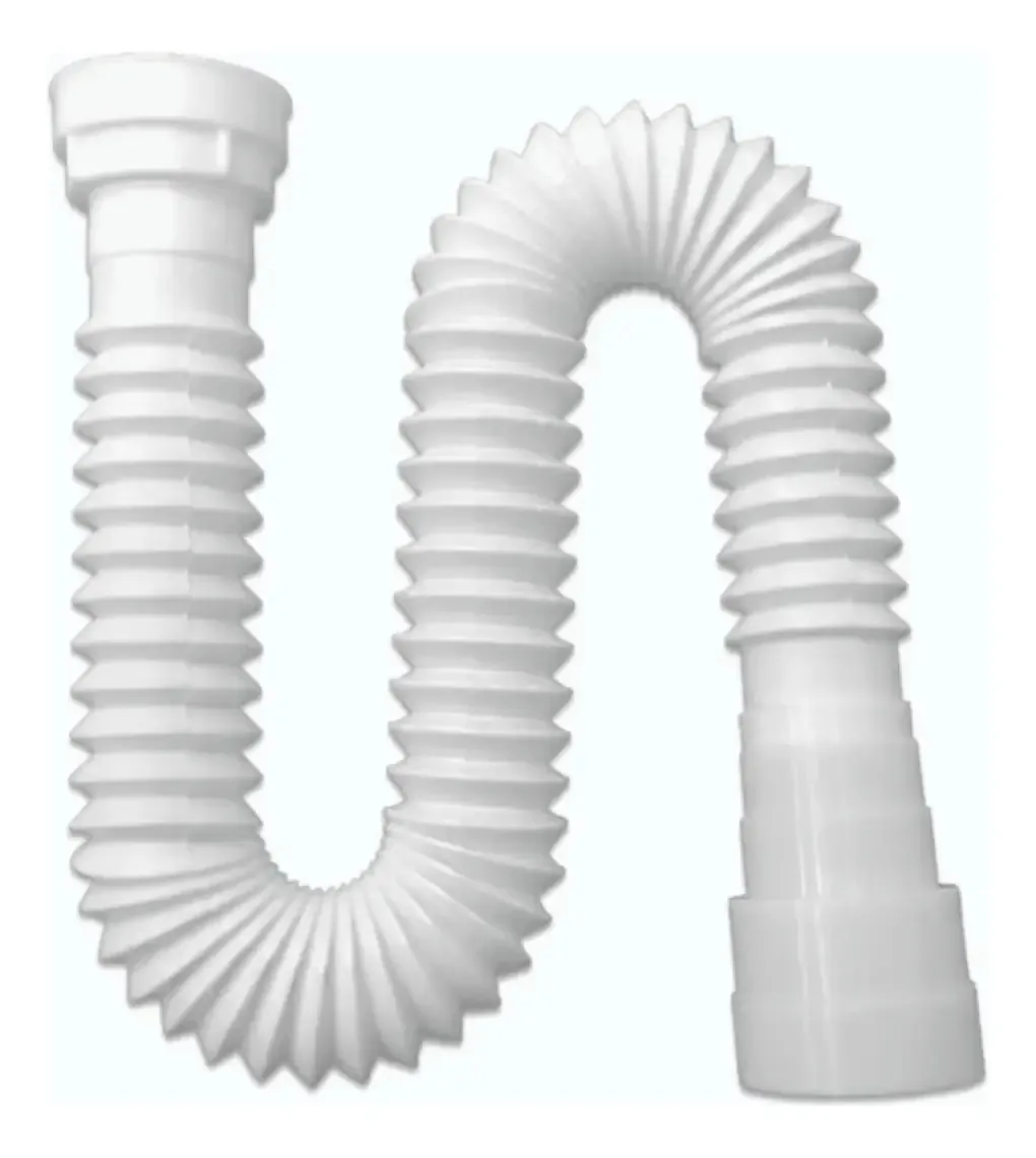 Sifão Sanfonado Ajustável Multiuso Universal Branco 72cm