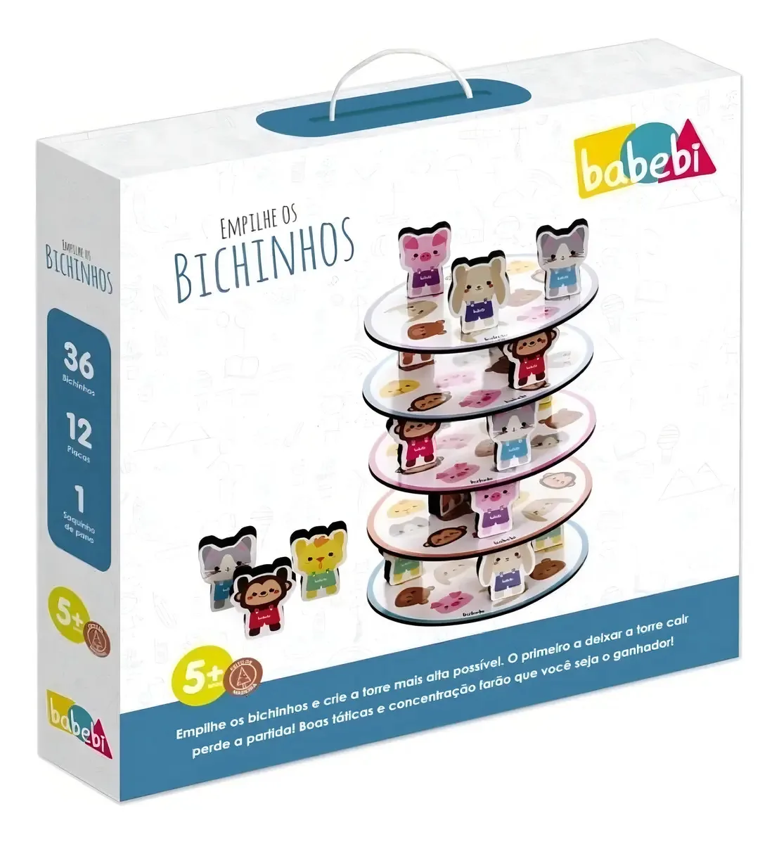 Jogo Educativo Empilhe Os Bichinhos - Babebi