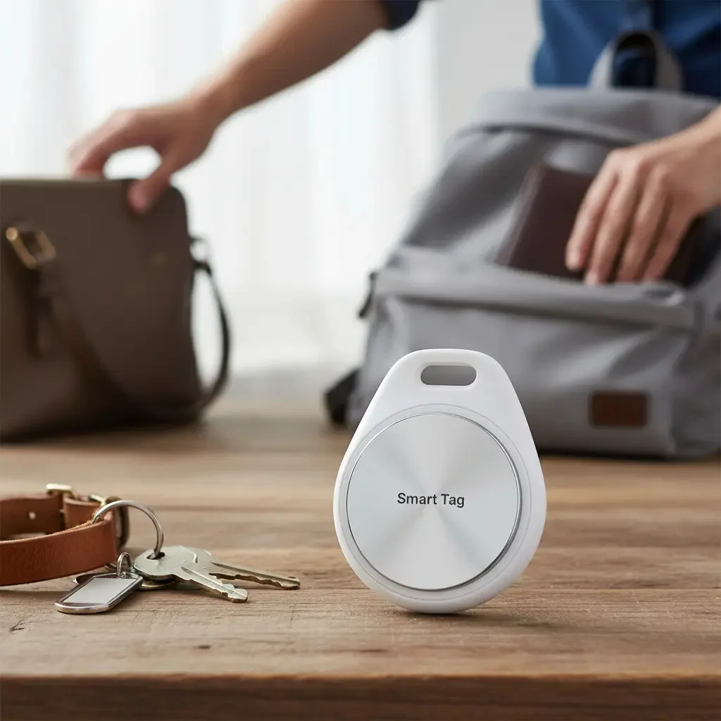 Localizador de Objetos RB Smart iTAG Branco Para iPhone, Com Bluetooth e Resistente à Água