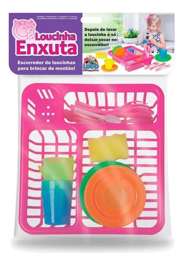 Brinquedo Escorredor Louças Loucinha Enxuta Lugo 3 Anos