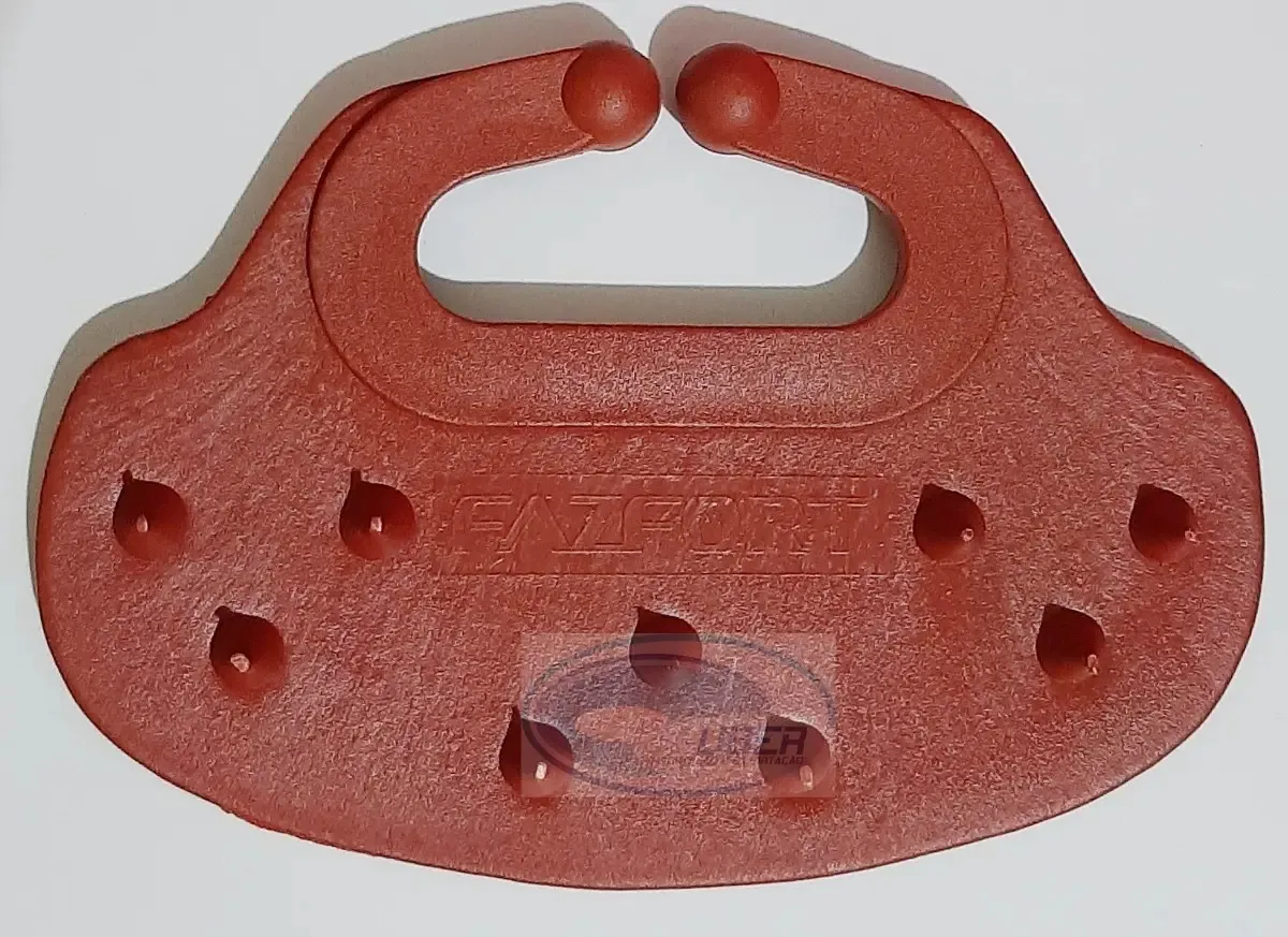12x Focinheira Desmamador Grande P/ Bezerro Fazfort Vermelho