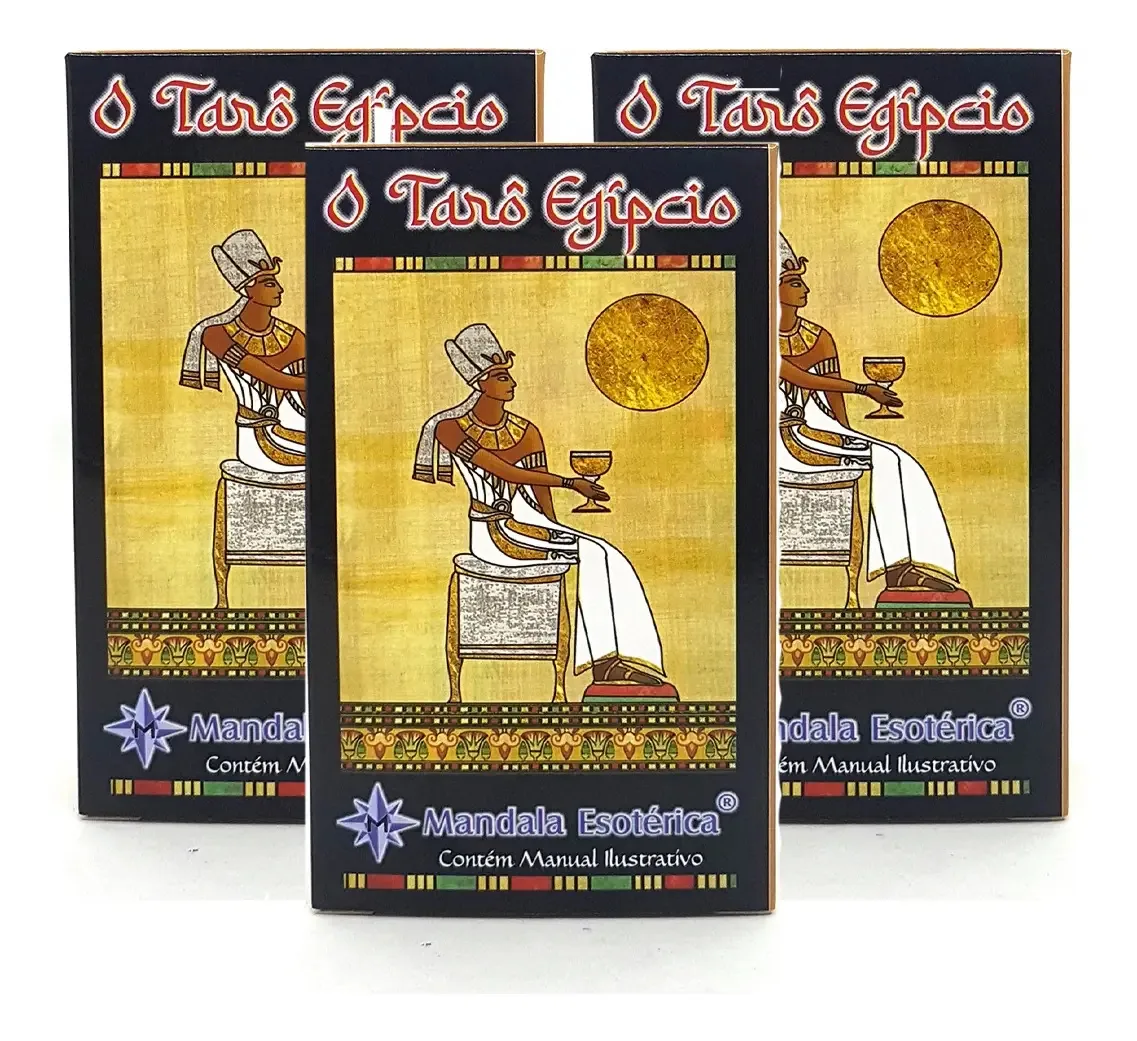 Kit 6 Baralho Egípcio Mitologia Egípcia 78 Cartas