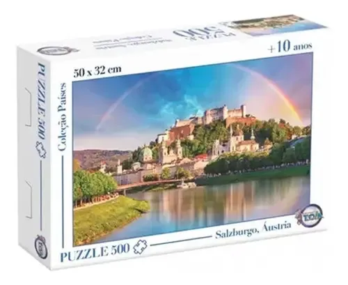 Quebra-cabeças - 500 Peças - Austria, Salzburgo - Toia