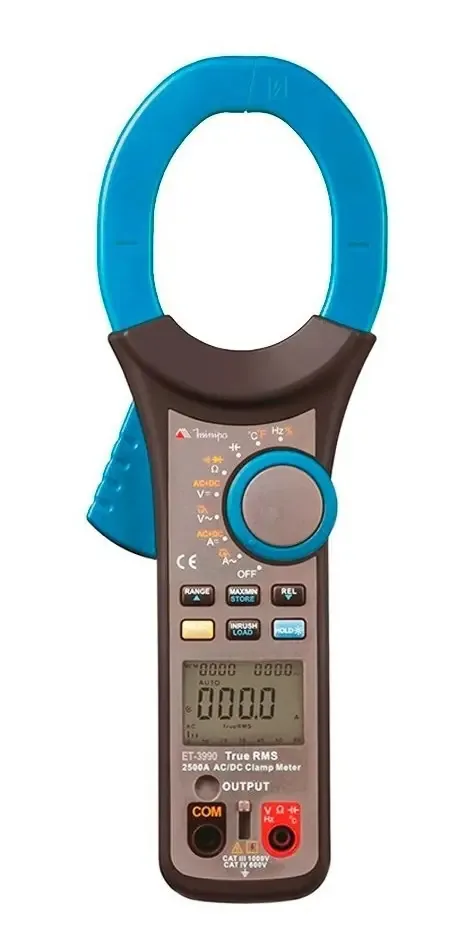 Alicate Amperímetro Digital Minipa ET-3990 2500A True RMS com Retroiluminação